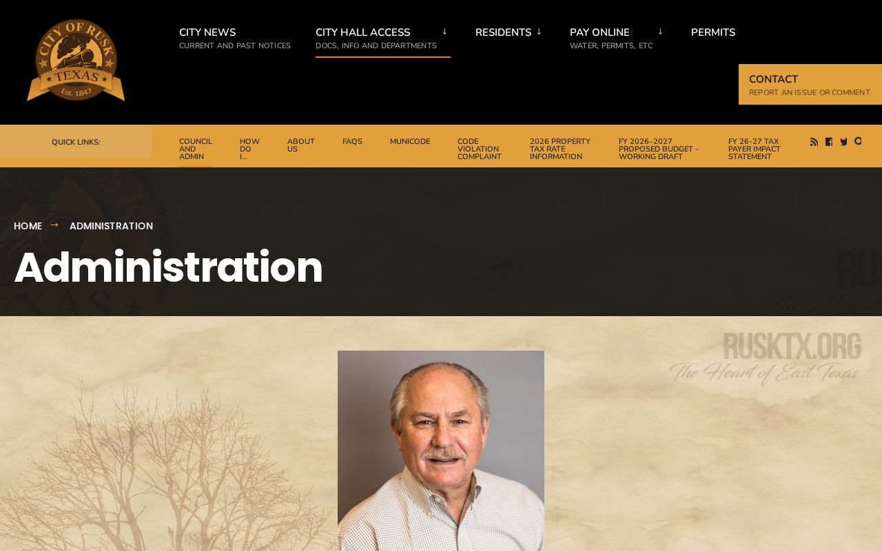 Rusk court records and municipal judge administrator information